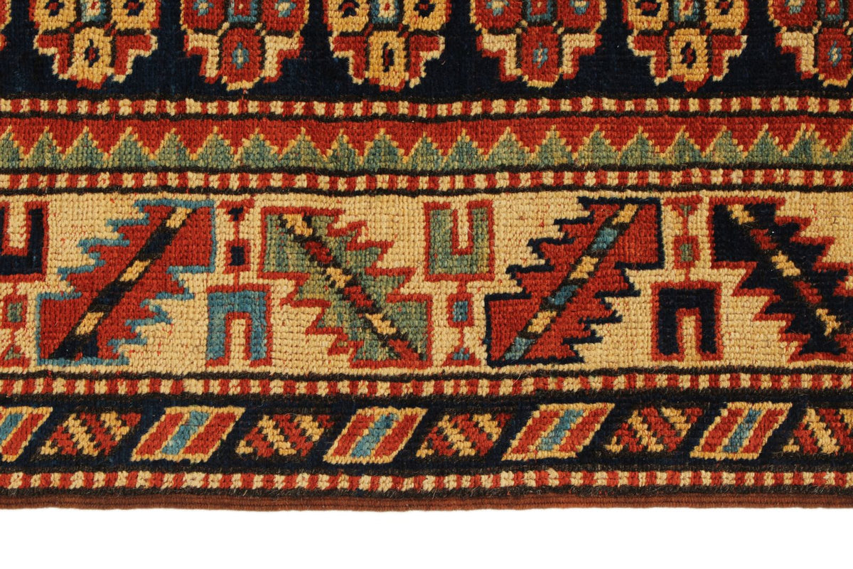 4x9 Navy and Ivory Turkish Tribal Runner