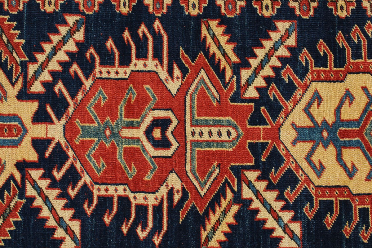3x9 Navy and Ivory Turkish Tribal Runner