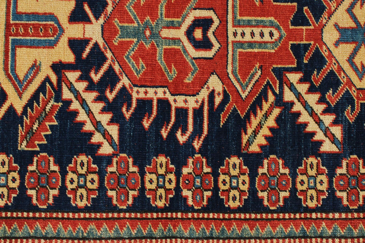 3x9 Navy and Ivory Turkish Tribal Runner