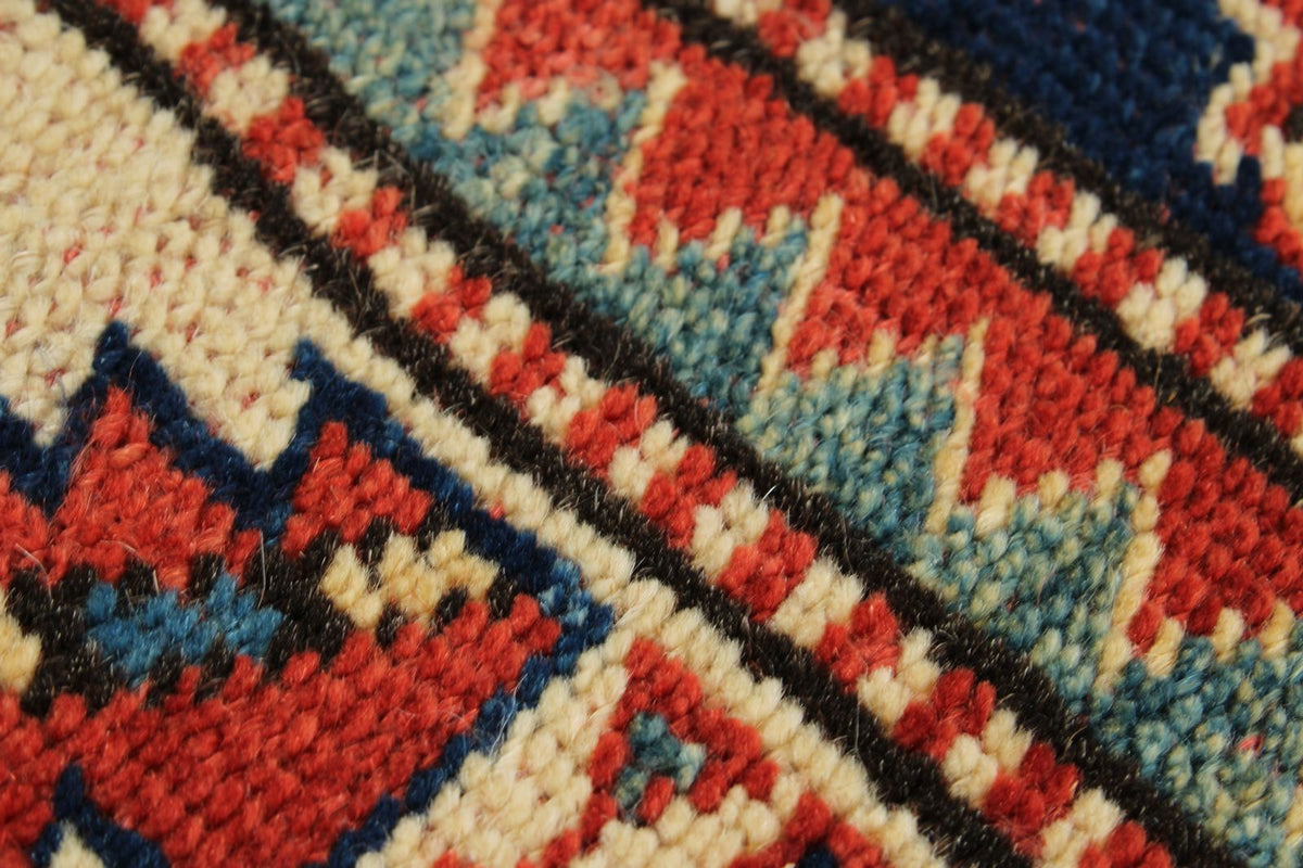 3x9 Navy and Ivory Turkish Tribal Runner