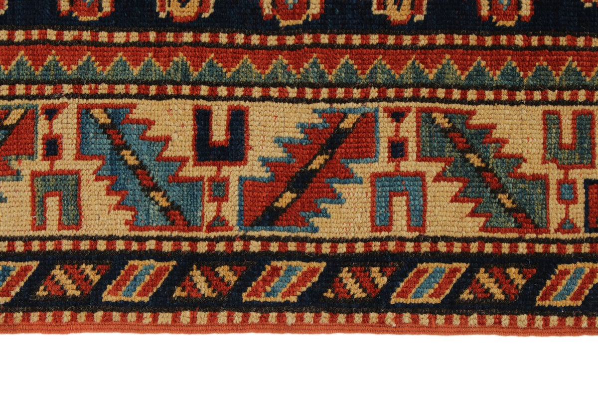 4x10 Navy and Ivory Turkish Tribal Runner