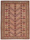 5x7 Ivory and Ivory Turkish Tribal Rug