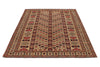 5x7 Ivory and Ivory Turkish Tribal Rug