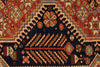 7x10 Navy and Ivory Turkish Tribal Rug