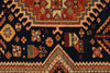 7x10 Navy and Ivory Turkish Tribal Rug