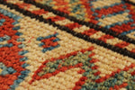 7x10 Navy and Ivory Turkish Tribal Rug