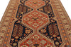 7x10 Navy and Ivory Turkish Tribal Rug