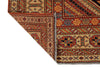 7x10 Navy and Ivory Turkish Tribal Rug