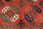 5x7 Red and Red Turkish Tribal Rug