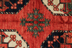 5x7 Red and Red Turkish Tribal Rug