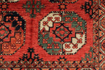 5x7 Red and Red Turkish Tribal Rug