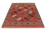 5x7 Red and Red Turkish Tribal Rug