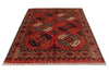 5x7 Red and Red Turkish Tribal Rug