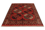 5x7 Red and Red Turkish Tribal Rug