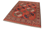 5x7 Red and Red Turkish Tribal Rug