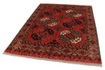5x7 Red and Red Turkish Tribal Rug