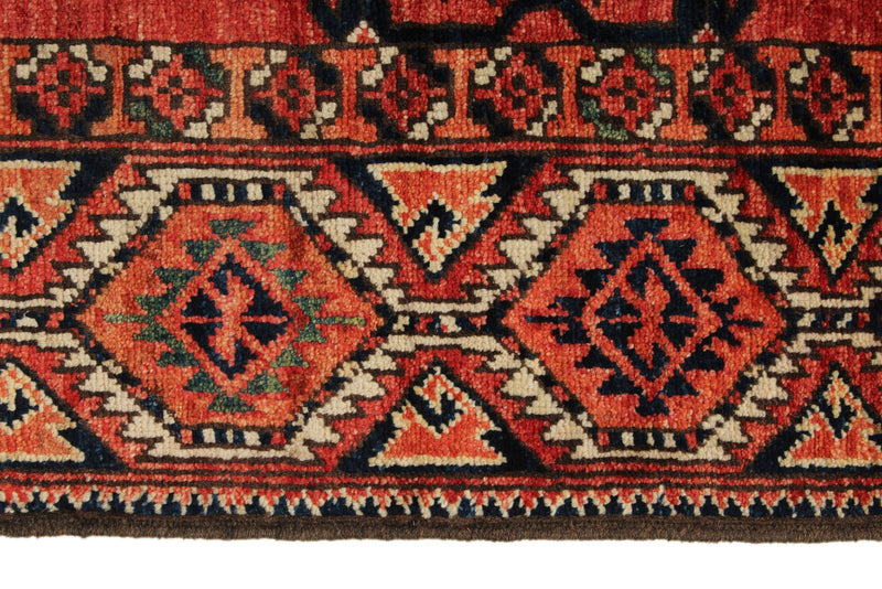 5x7 Red and Red Turkish Tribal Rug