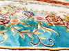 9x12 Turquoıse and Ivory Turkish Silk Rug
