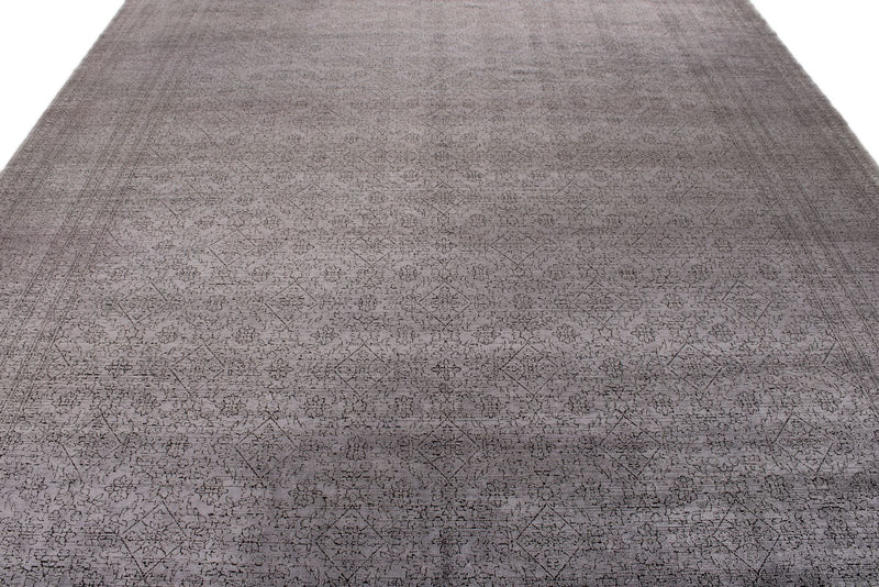 9x13 Gray and Gray Turkish Antep Rug