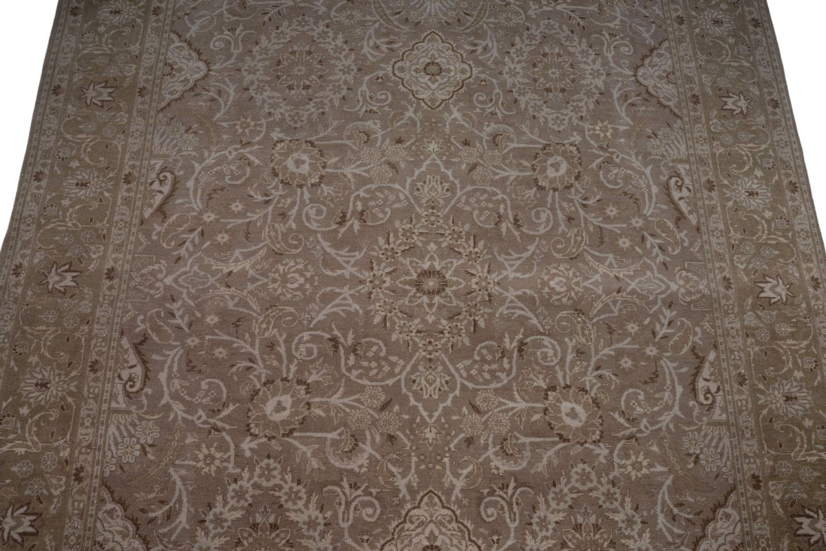 5x7 Light Brown and Beige Persian Traditional Rug