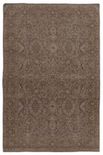 5x7 Light Brown and Beige Persian Traditional Rug