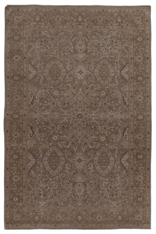 5x7 Light Brown and Beige Persian Traditional Rug
