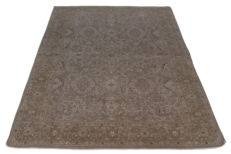 5x7 Light Brown and Beige Persian Traditional Rug