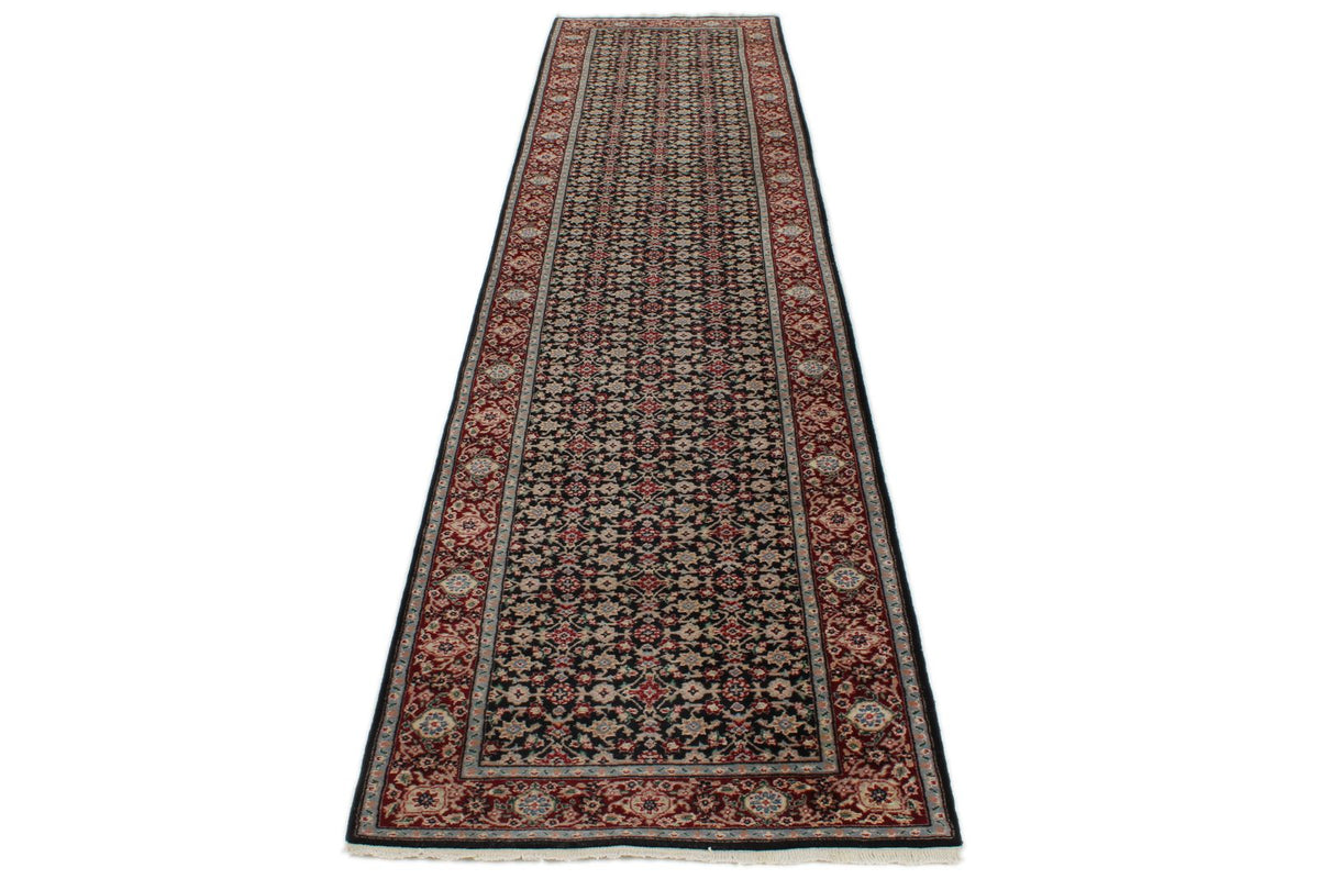 3x12 Navy and Red Turkish Traditional Runner