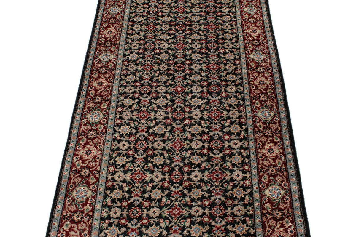 3x12 Navy and Red Turkish Traditional Runner