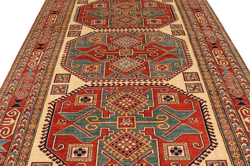 7x10 Multicolor Turkish Tribal Rug