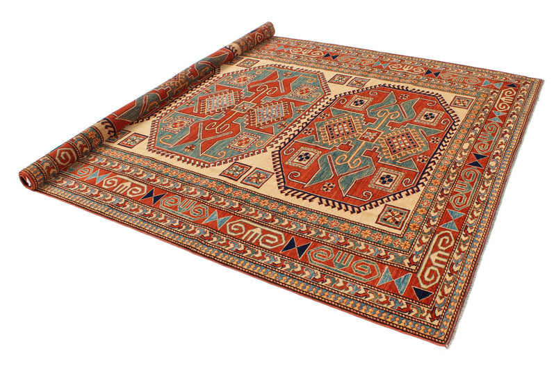 7x10 Multicolor Turkish Tribal Rug