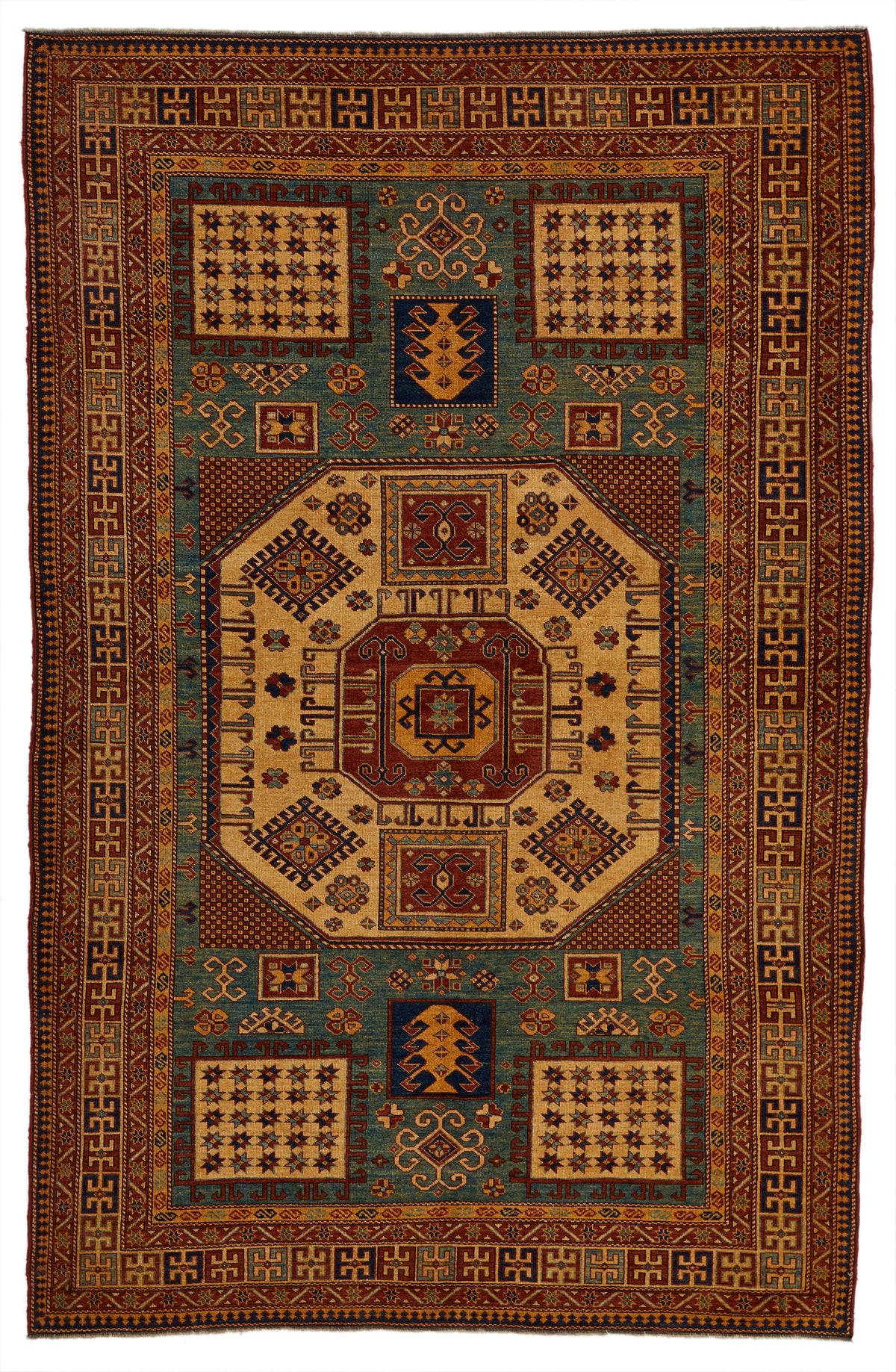 6x10 Multicolor Turkish Tribal Rug
