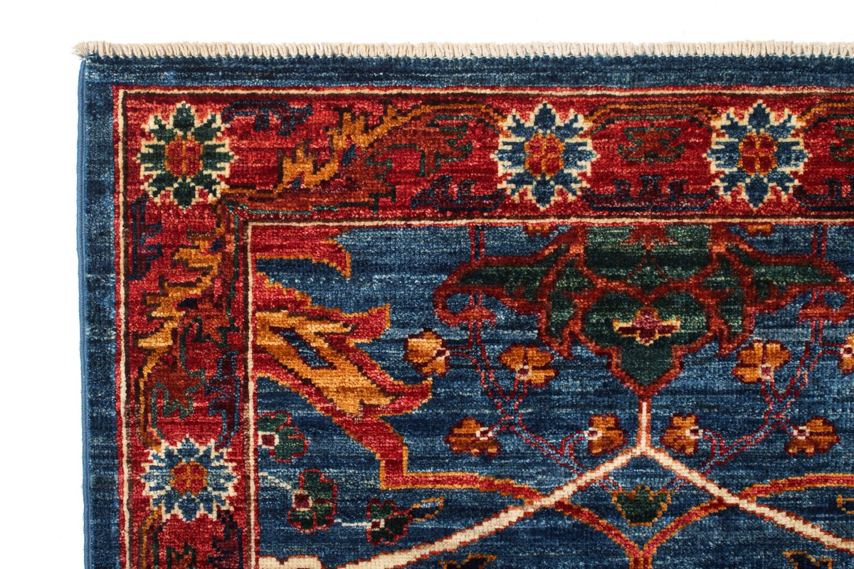 3x12 Red and Blue Anatolian Traditional Runner