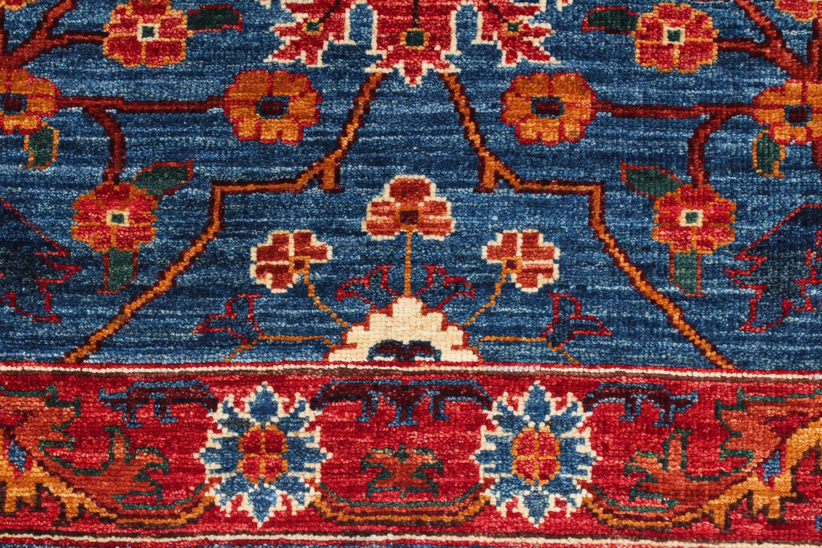 3x12 Red and Blue Anatolian Traditional Runner