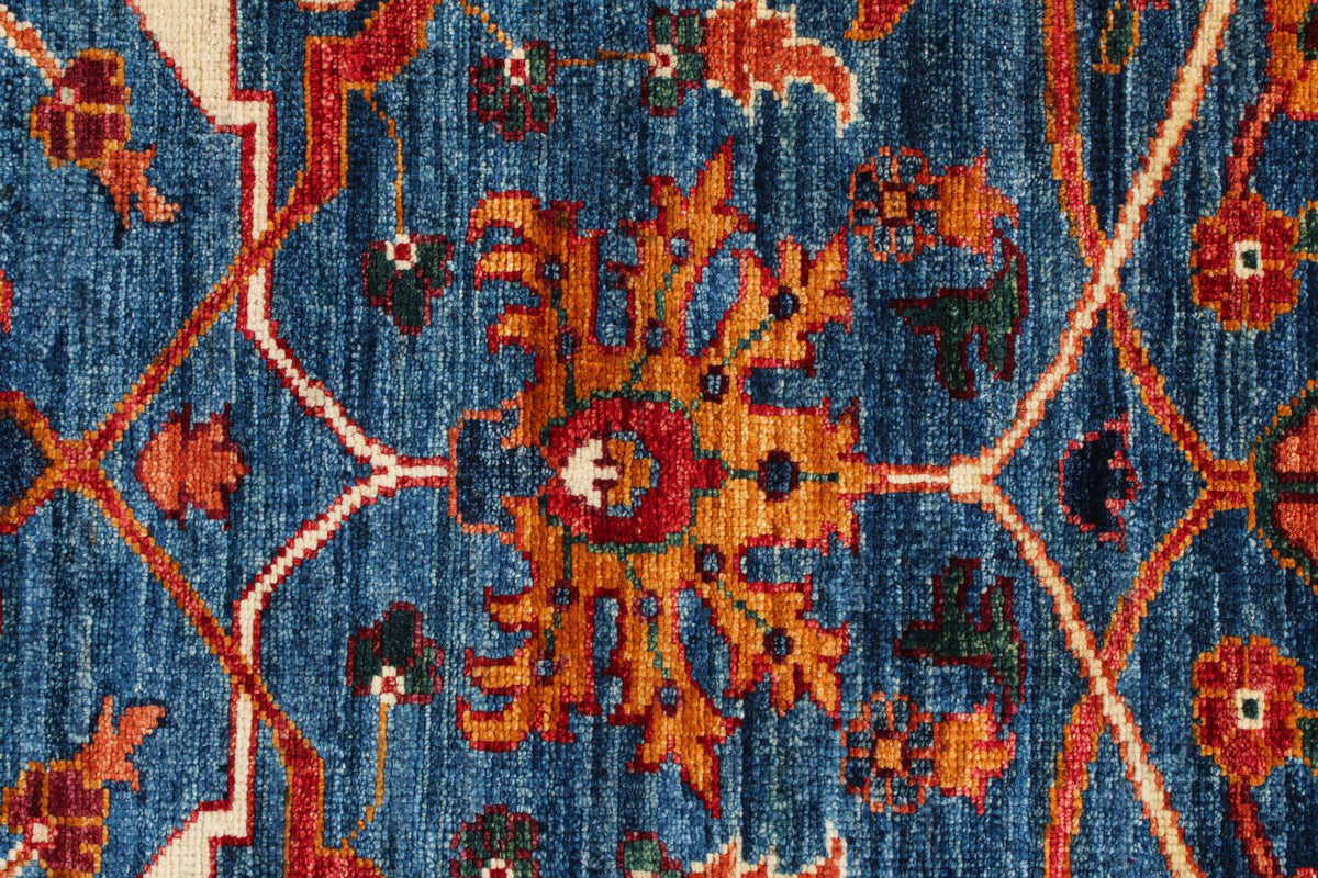 3x12 Red and Blue Anatolian Traditional Runner