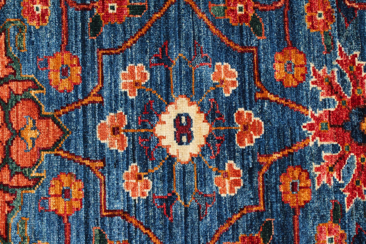 3x12 Red and Blue Anatolian Traditional Runner