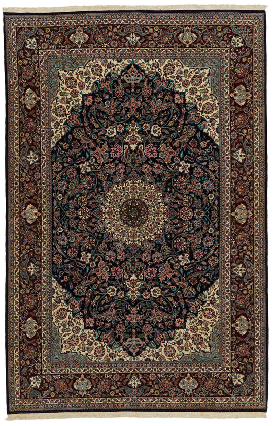 6x9 Navy and Red Persian Rug