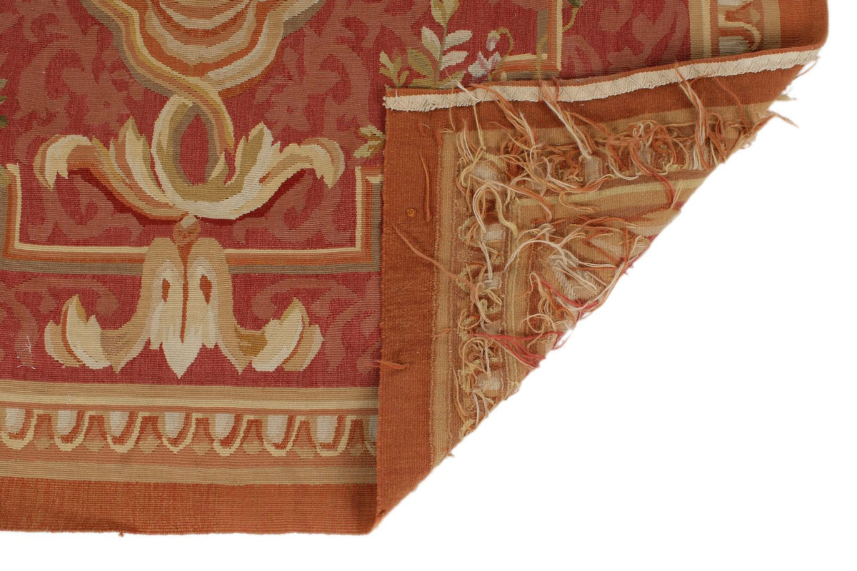 4x10 Beige and Red Turkish Traditional Runner