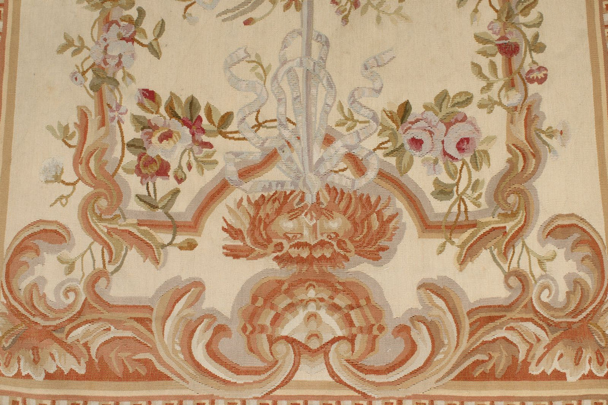 4x10 Beige and Red Turkish Traditional Runner