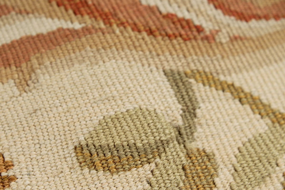 4x10 Beige and Red Turkish Traditional Runner