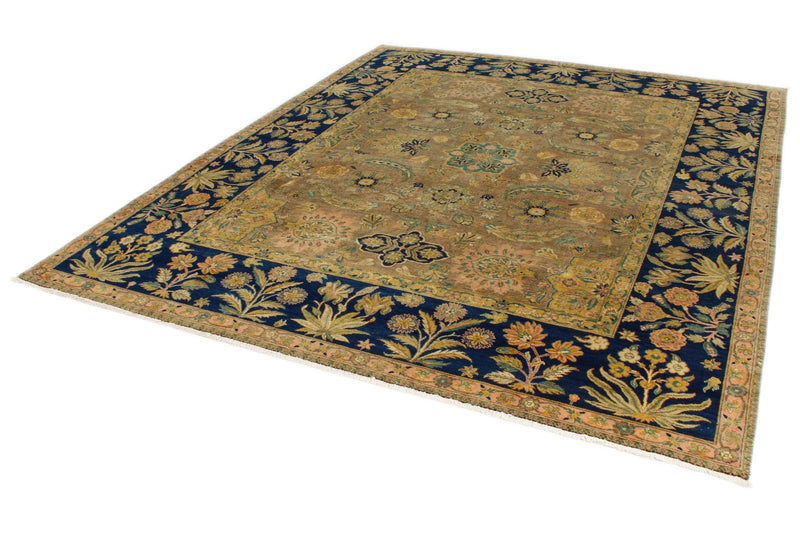 8x10 Navy and beige Persian Traditional Rug