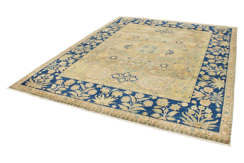 8x10 Navy and beige Persian Traditional Rug