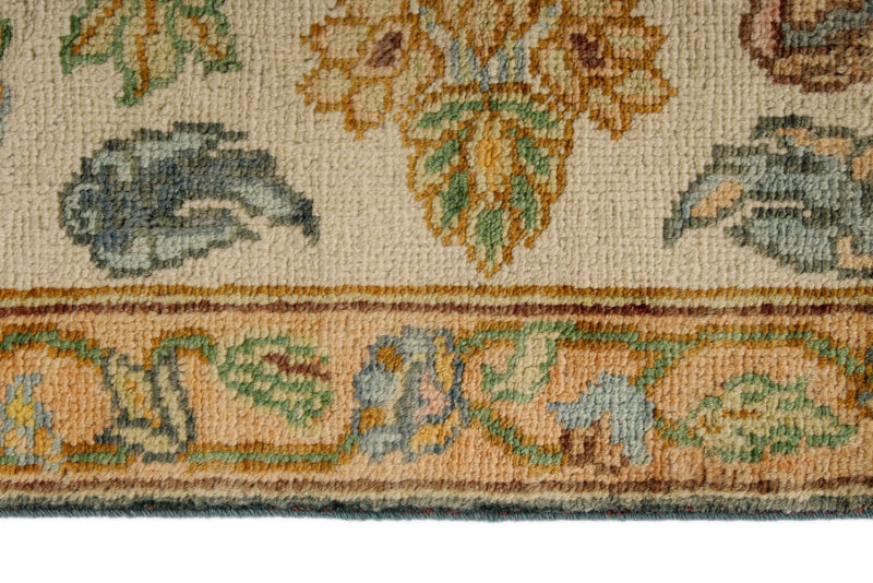 6x9 Green and Ivory Persian Rug