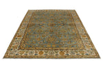 6x9 Green and Ivory Persian Rug