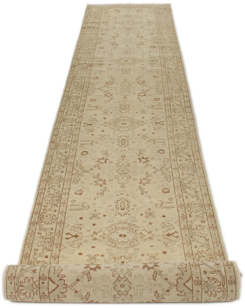 3x20 Ivory and Ivory Persian Runner