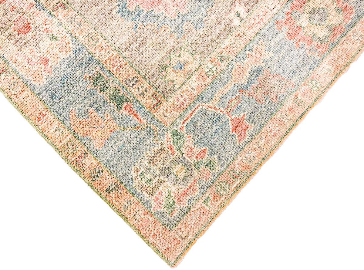 5x7 Purple and Blue Turkish Oushak Rug