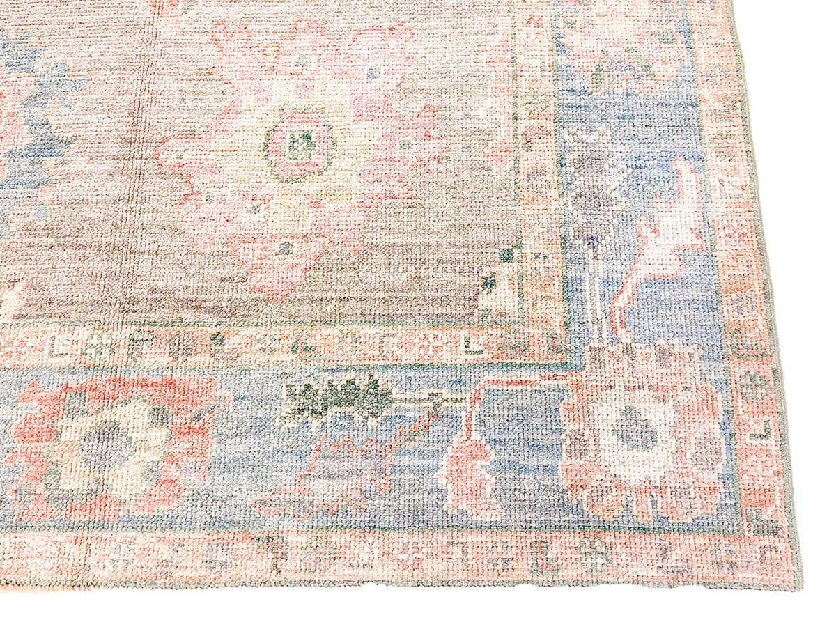 5x7 Purple and Blue Turkish Oushak Rug