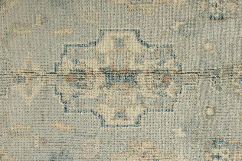 6x10 Gray and Ivory Turkish Oushak Rug