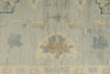 6x10 Gray and Ivory Turkish Oushak Rug