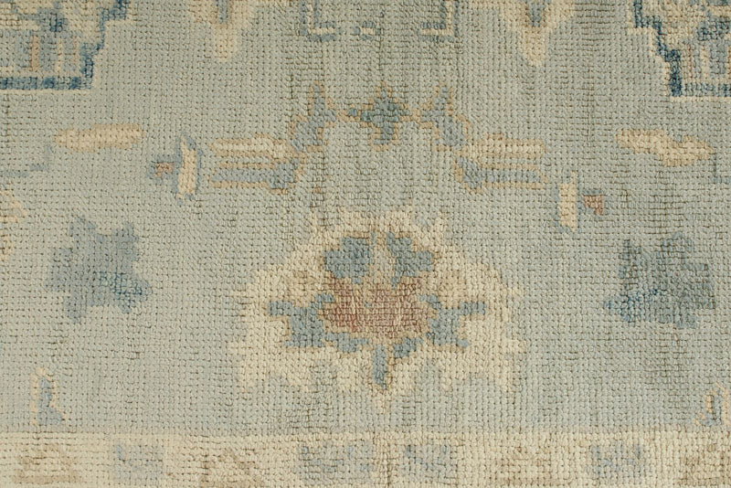 6x10 Gray and Ivory Turkish Oushak Rug